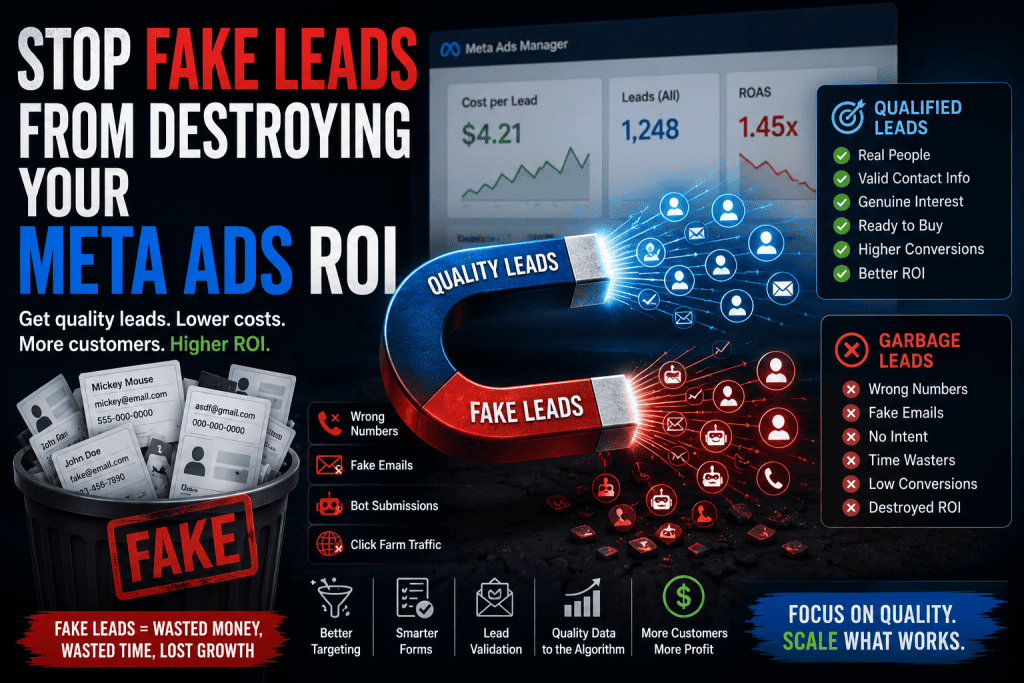 How to reduce fake leads from Facebook ads Meta ads low quality leads solution Stop getting fake leads from Facebook lead generation ads